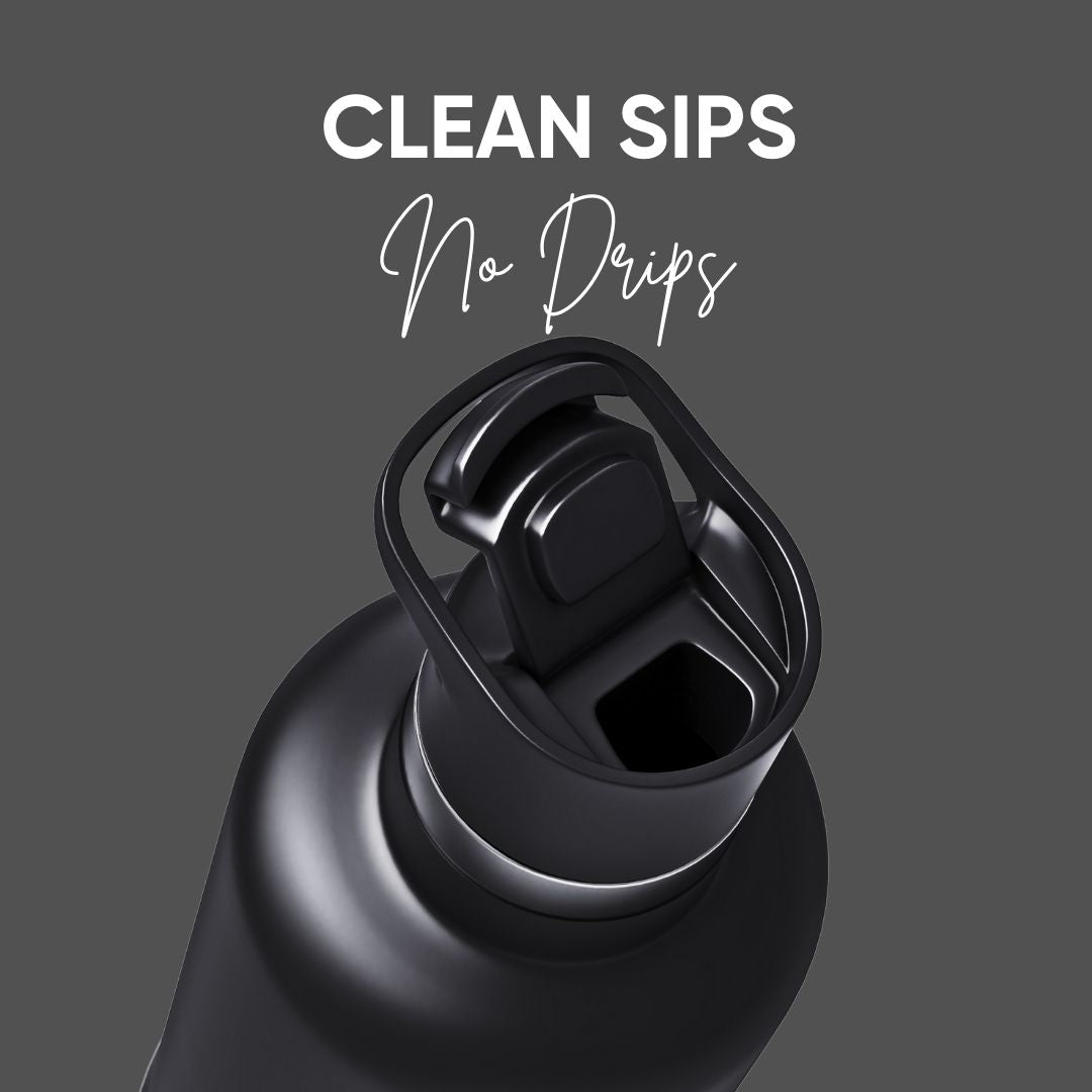 Triple Insulated Steel Bottle | 18H Hot & 30H Cold – Bottles & Sippers on Brown Living™. SKU: SS-1LB-MS. Img 4.