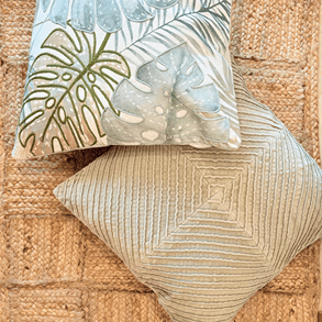 Tropical Whisper Cushion Cover Cotton Botanical Decorative Cover – Covers & Inserts on Brown Living™. SKU: TLD-BL-23. Img 5.