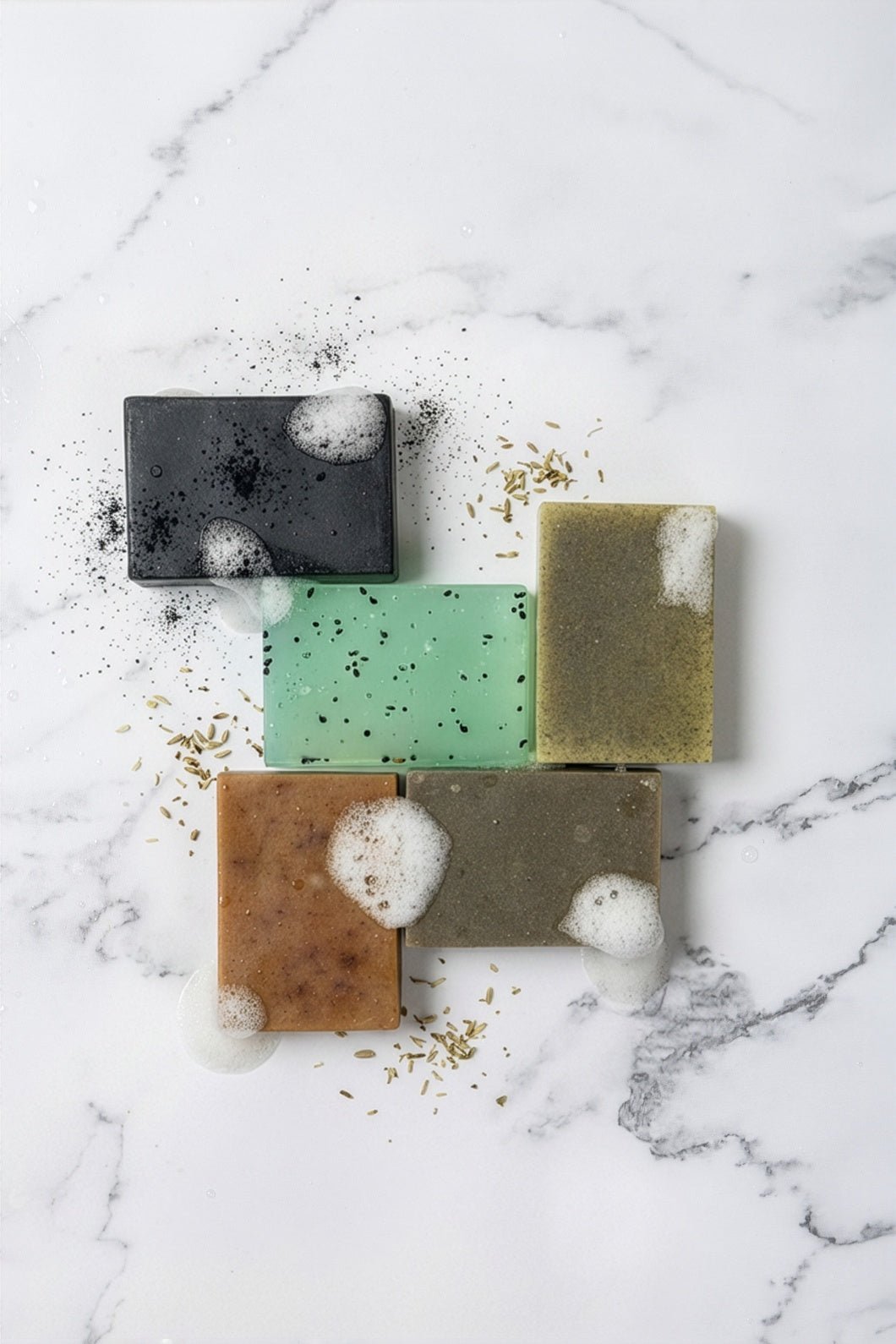 Tulsi & Lemongrass Soap Bar 125g | Herbal Refreshing Bath Soap – Body Soap on Brown Living™. SKU: SC-06. Img 2.