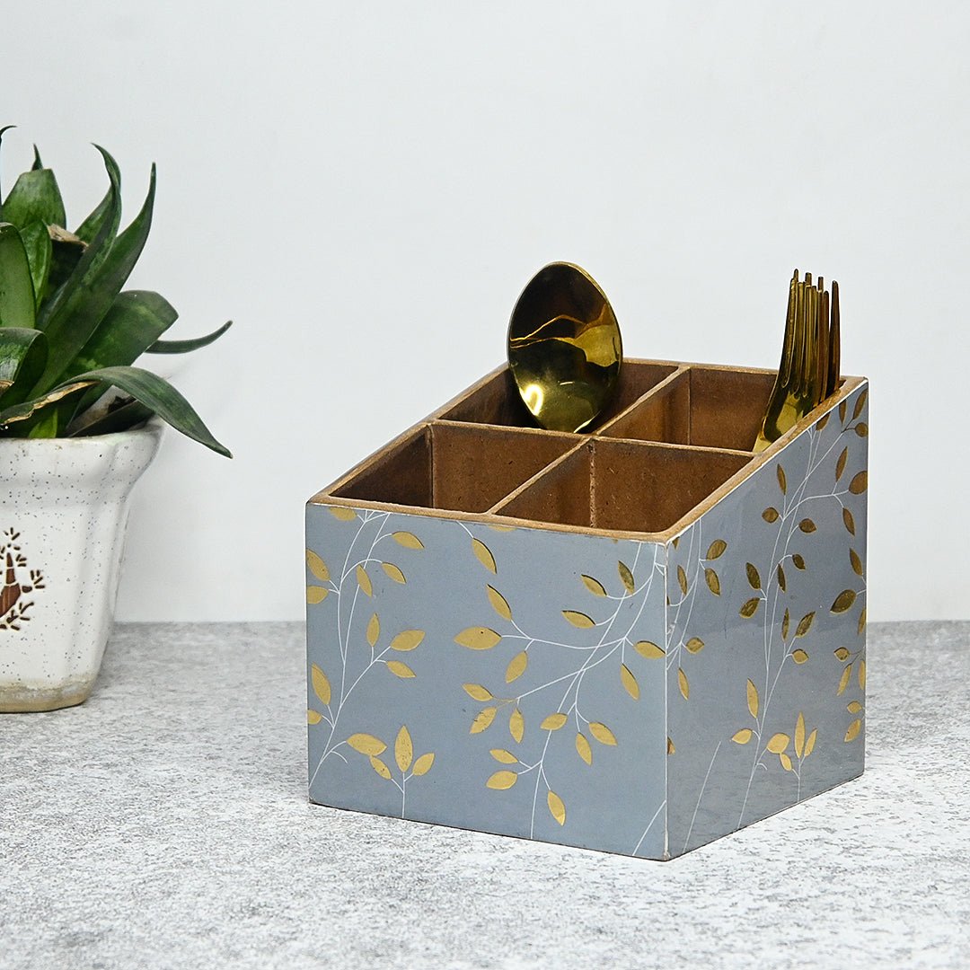 Turkish Pattern Multipurpose MDF Organizer (4 Divisions) – Kitchen Organizers by The Mohraj available on Brown Living™. Botanical . SKU: MJ00103TAV. Img 7.