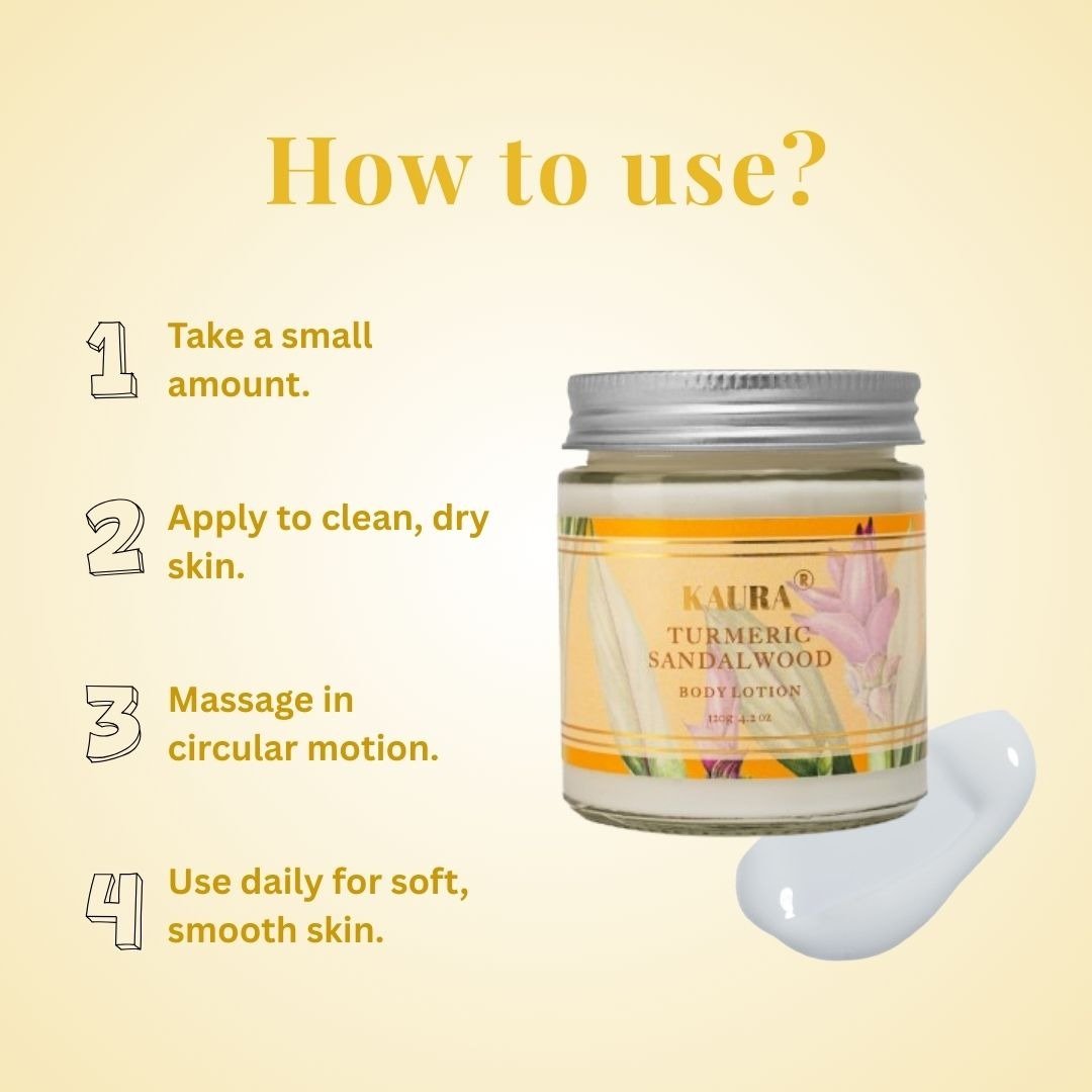 Turmeric Body Lotion for Radiant, Nourished Skin | 120g – Body Lotion by Kaura available on Brown Living™. . SKU: BL - KI - 062. Img 6.