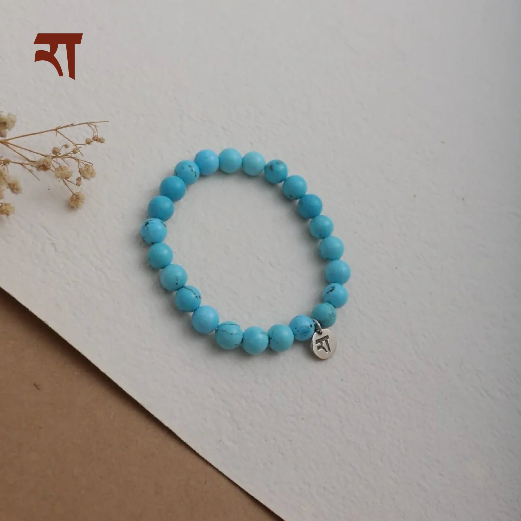 Turquoise Bracelet | Handmade Spiritual Healing Jewelry – Womens Bracelets on Brown Living™. SKU: RA-BR-TQ-01. Img 2.