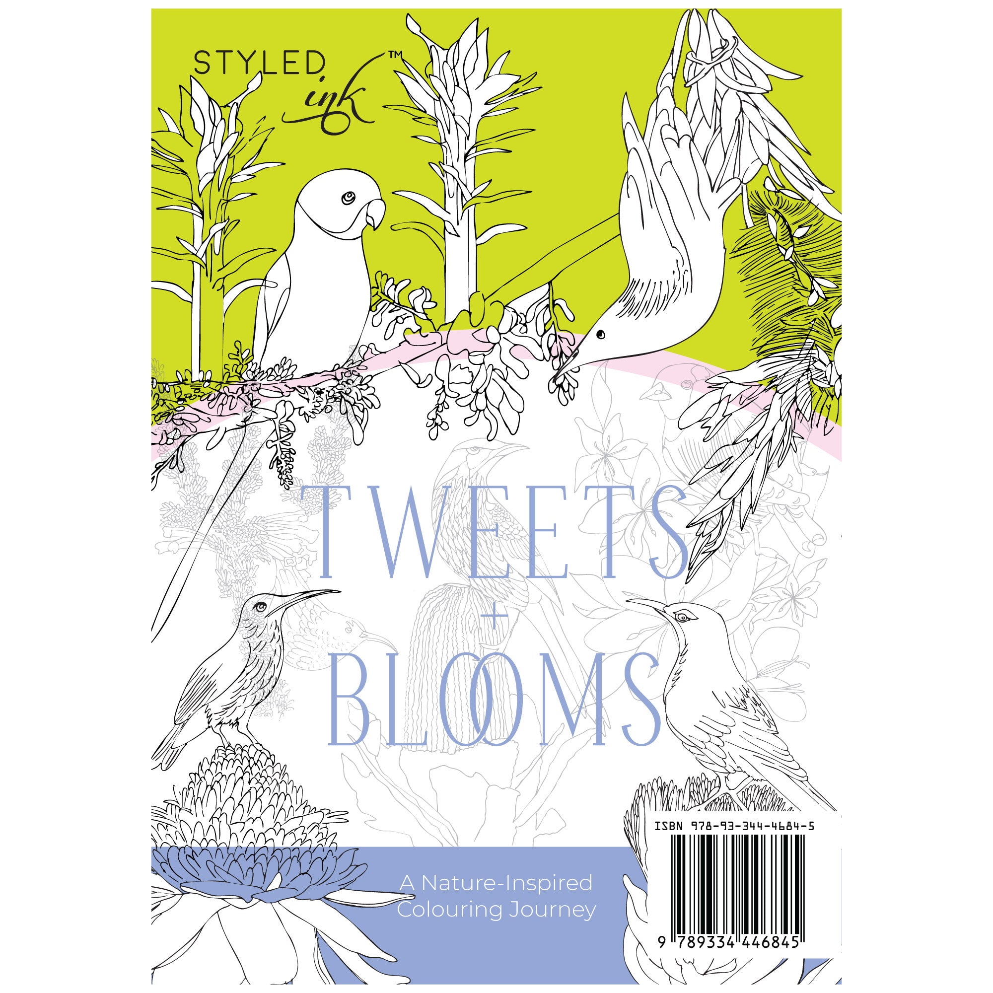 Tweets and Blooms Colouring Book | Tear - Out Sheets & Stickers – Notebooks & Notepads on Brown Living™. SKU: 05-BK05-Colour. Img 3.