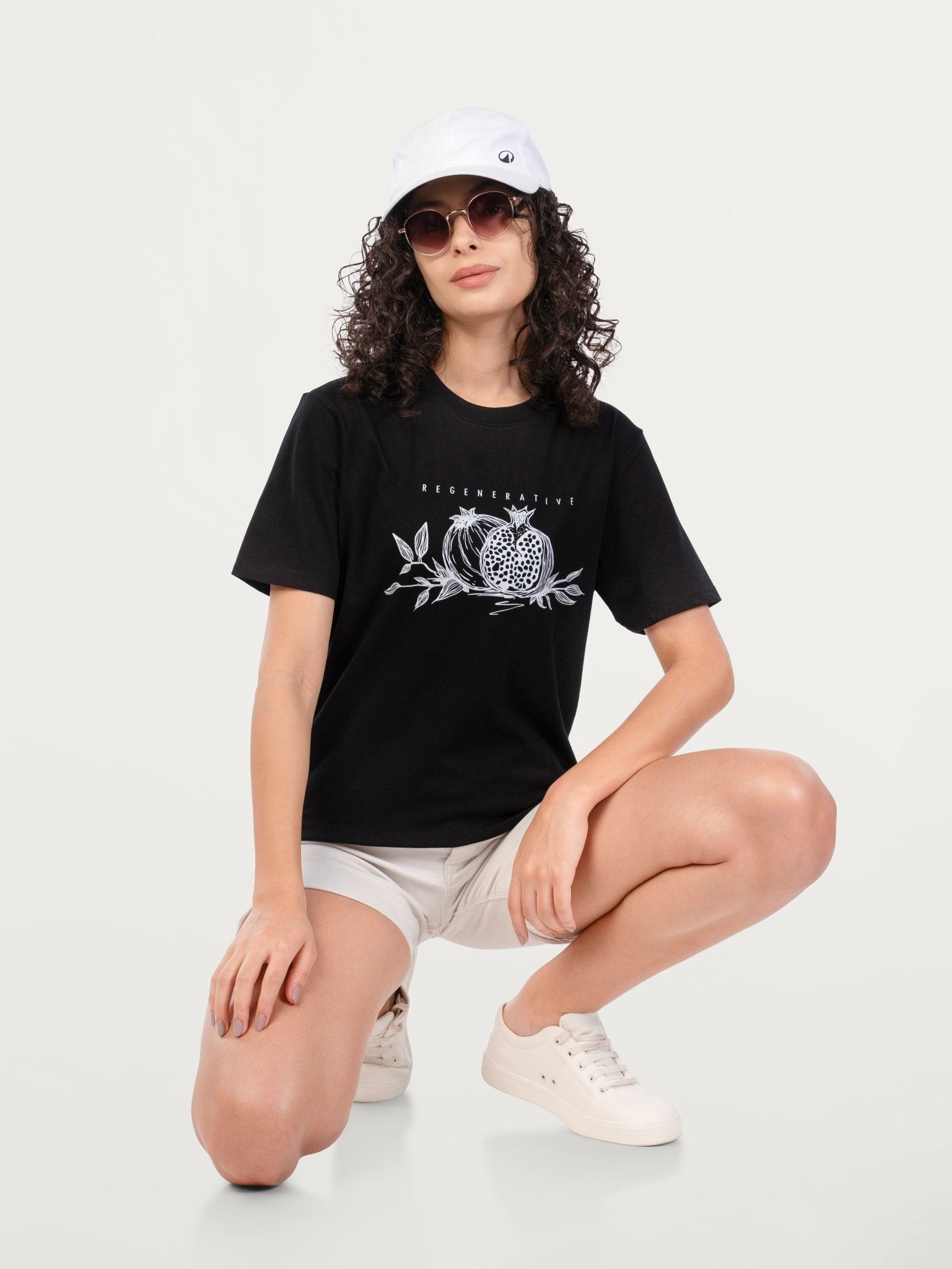 Unisex Pome Regenerative Tee Sustainable Cotton T-Shirt – Womens Shirt on Brown Living™. SKU: UTP-R25206-S-OFFWH. Img 7.
