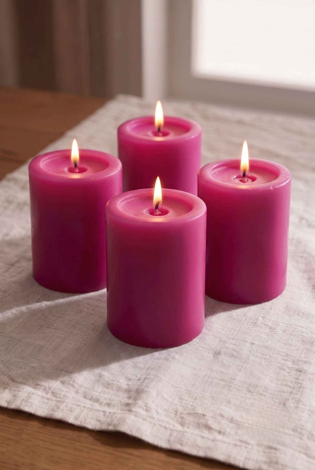 Unscented Pillar Candle Set | Decorative Home Candles – Outdoor Candles on Brown Living™. SKU: IVRPCSP4. Img 13.