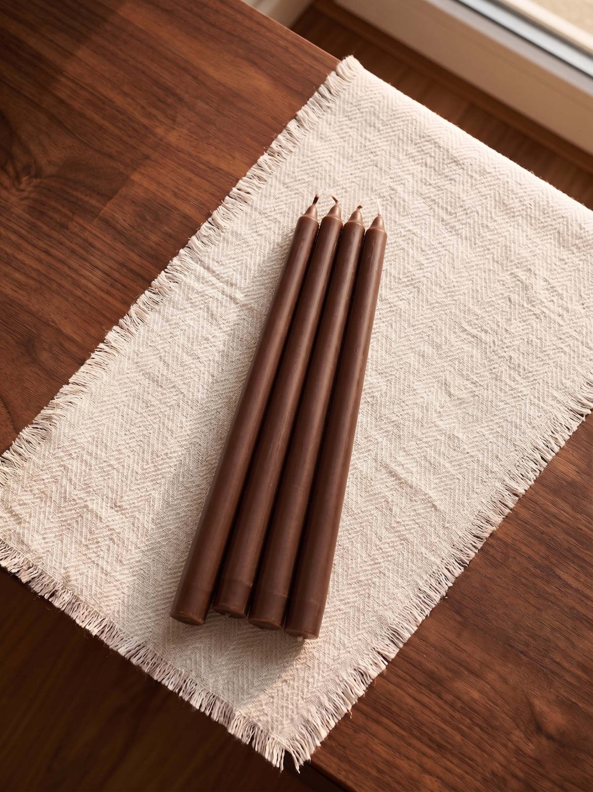 Unscented Taper Candle Set | Elegant Dinner Candles – Candles & Fragrances on Brown Living™. SKU: USTCSBR4. Img 4.