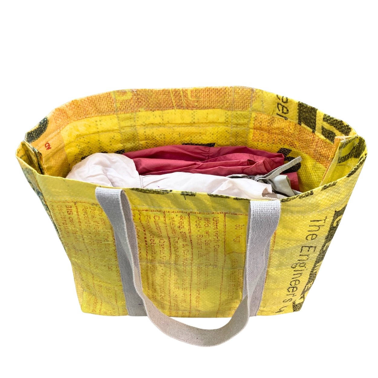 Upcycled Cement Tote Bag | Recycled Cement Sack Tote – Tote Bag on Brown Living™. SKU: MAR123. Img 3.
