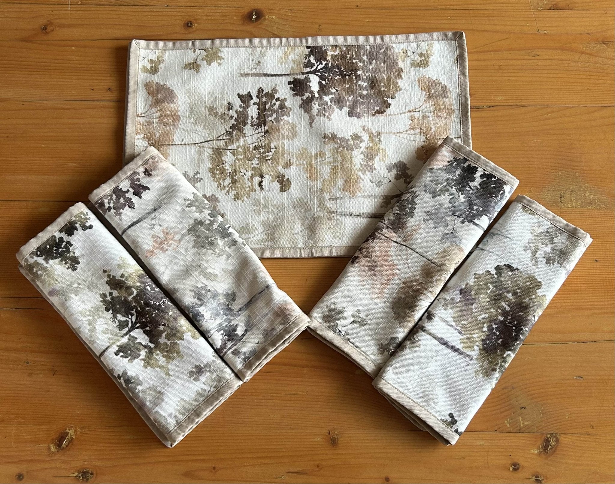 Upcycled Cloth Handwoven Table Mats – Set of 6 – Table Linens on Brown Living™. SKU: BL-IA-3. Img 13.