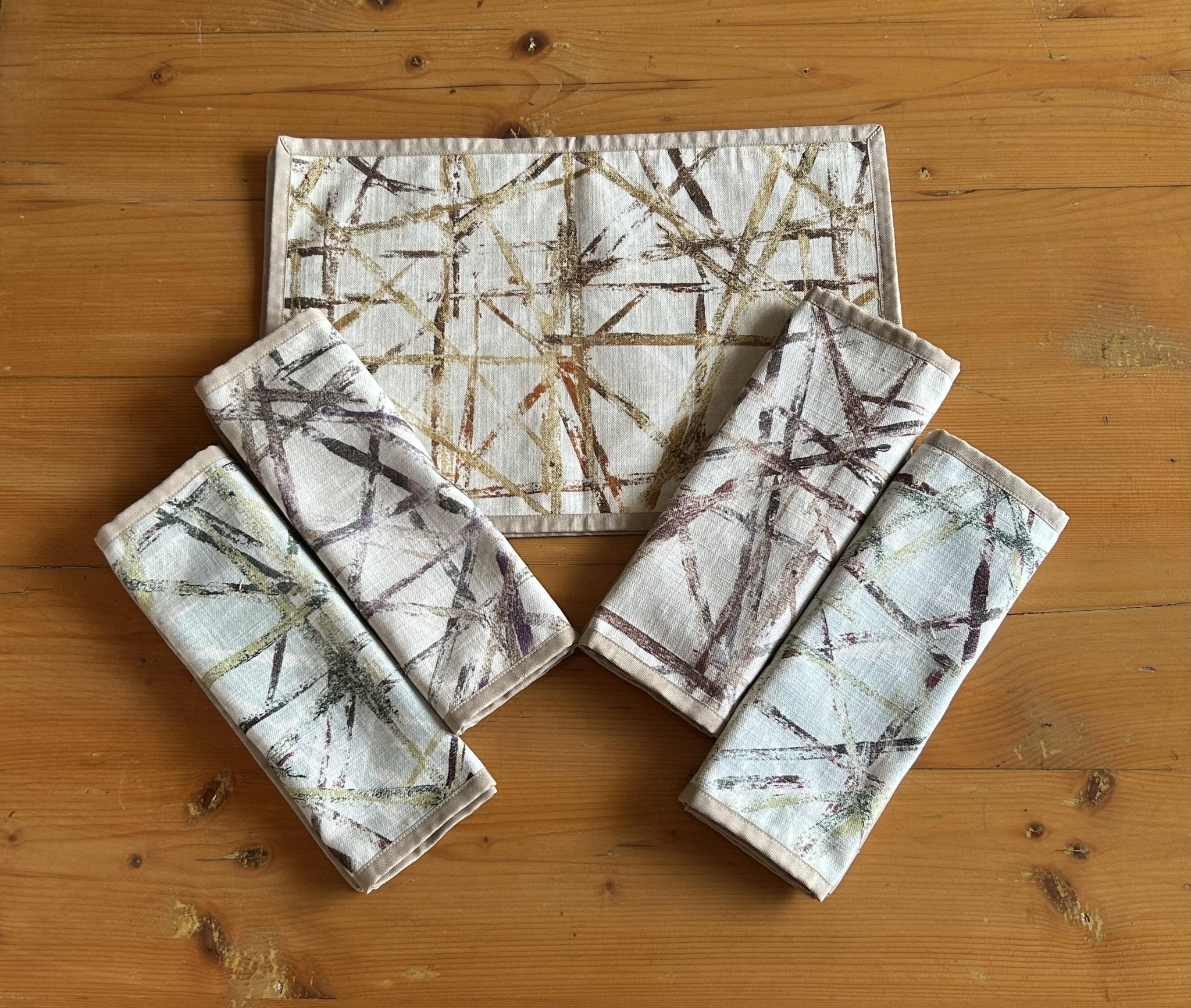 Upcycled Cloth Handwoven Table Mats – Set of 6 – Table Linens on Brown Living™. SKU: BL-IA-TM_1. Img 12.