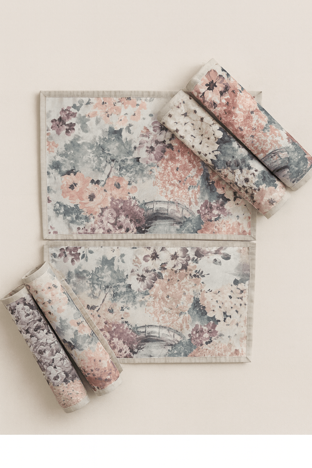 Upcycled Cloth Handwoven Table Mats – Set of 6 – Table Linens on Brown Living™. SKU: BL-IA-TM. Img 3.