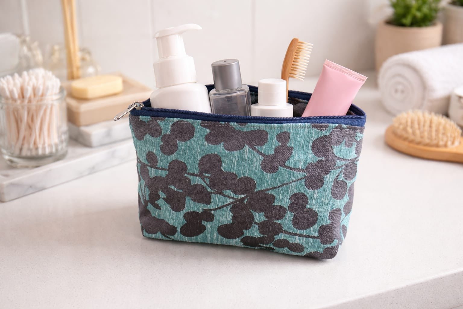 Upcycled Cloth Pouch Eco Friendly Multipurpose Organizer – Womens Accessories on Brown Living™. SKU: BL-IRAART-042. Img 3.