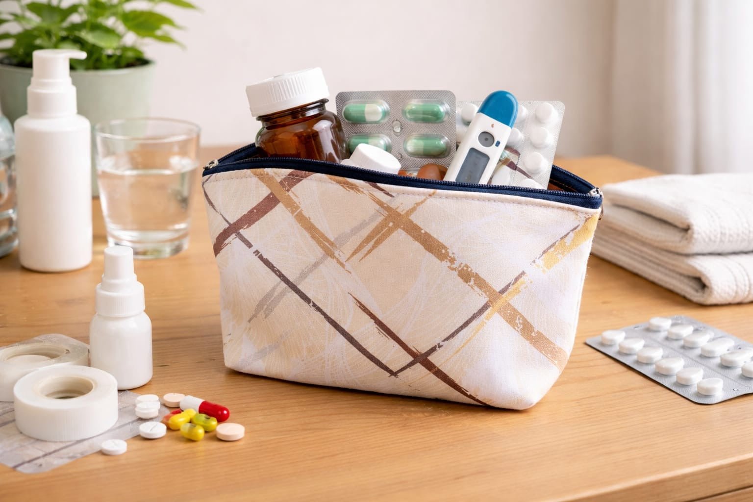 Upcycled Cloth Pouch Eco Friendly Multipurpose Organizer – Womens Accessories on Brown Living™. SKU: BL-IRAART-044. Img 5.