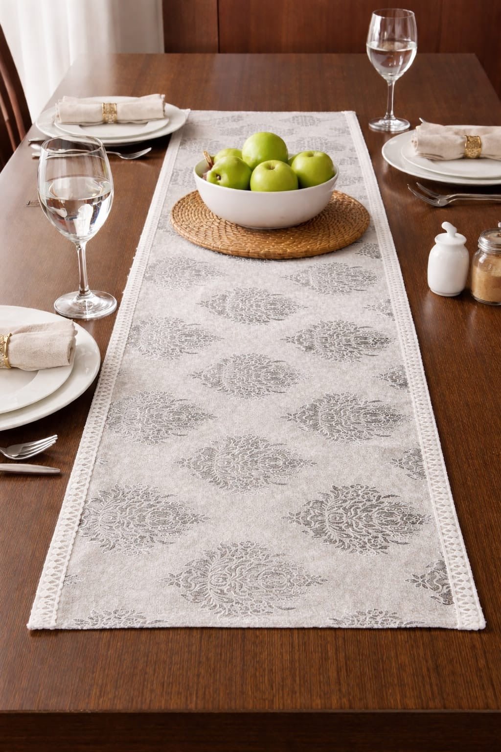 Upcycled Cloth Table Runners Eco Friendly Dining Decor – Table Linens on Brown Living™. SKU: BL-IRAART-02D2. Img 2.