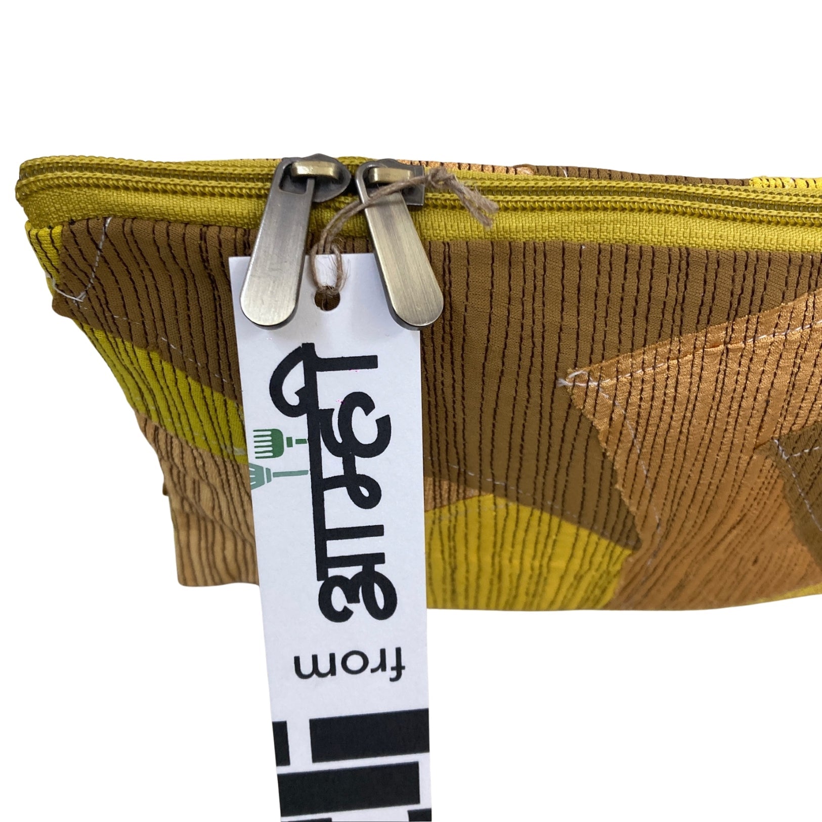 Upcycled Marine Textile Travel Organiser Pouch – Travel Organiser on Brown Living™. SKU: PUSYEL. Img 9.