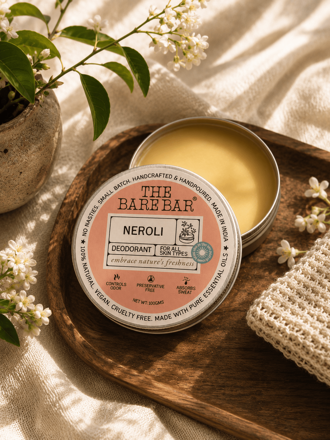 Uplifting Neroli Deodorant with Clean Citrus Notes – Deodorant on Brown Living™. SKU: 8904448007671. Img 1.