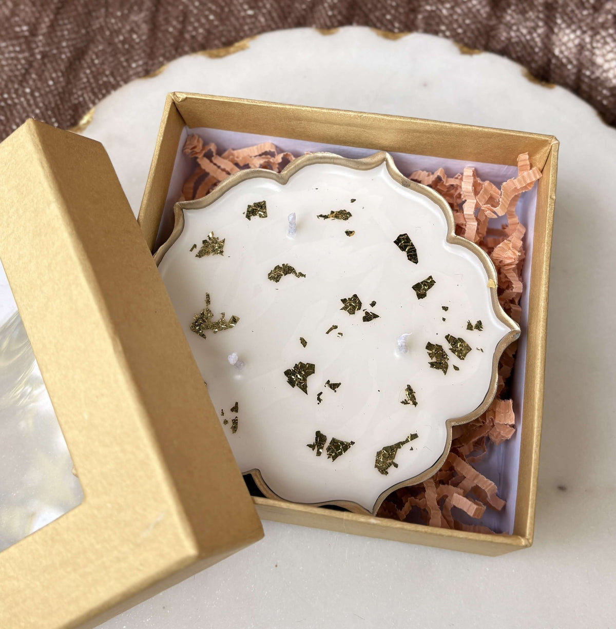 Urli Lotus Bloom Candle | Decorative Diwali Home Decor – Candles & Fragrances on Brown Living™. SKU: LUSH_0061. Img 3.