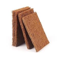 Utensil Scrubbers - Coconut Coir Square – Cleaning Products on Brown Living™. SKU: OECR008a. Img 4.