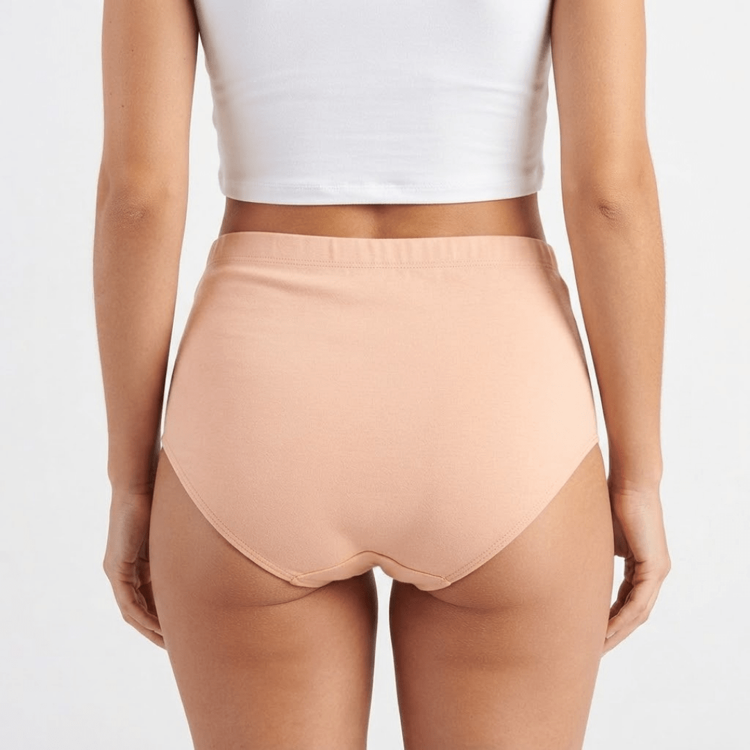 Vanilla & Blush Organic Cotton Classic Brief Pack of 2 – Womens Underwear on Brown Living™. SKU: 001HWBNude-BeigeS. Img 6.