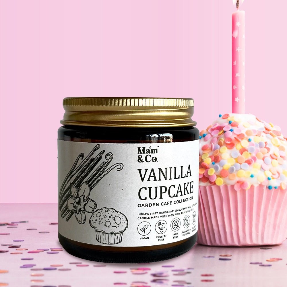 Vanilla Cupcake - 100% Coconut Wax Botanical Candle – Candles & Fragrances on Brown Living™. SKU: BC10008. Img 8.