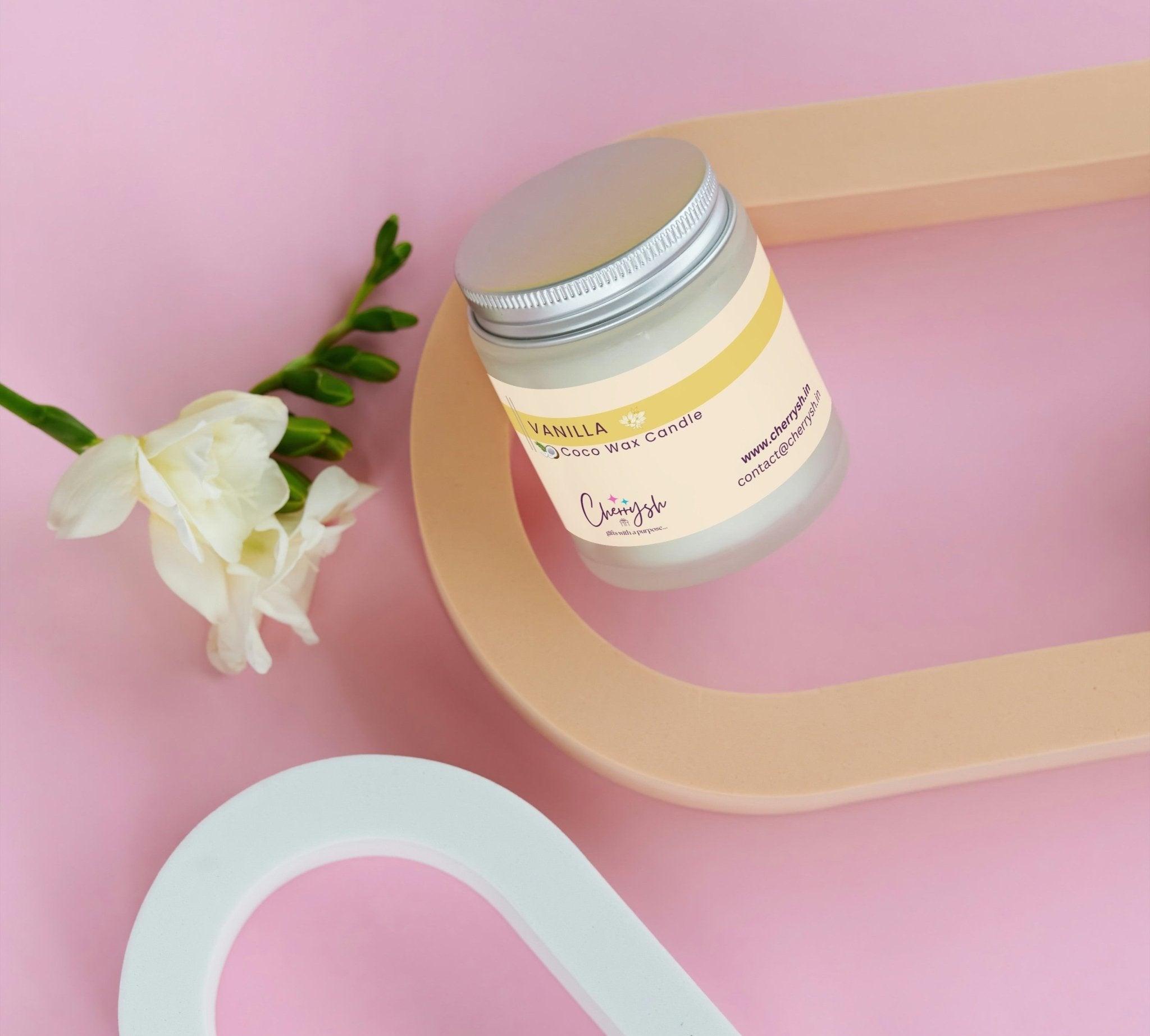 Vanilla Serenity - Premium Coconut Wax Candle – Candles & Fragrances on Brown Living™. SKU: CH-YK-6490. Img 1.
