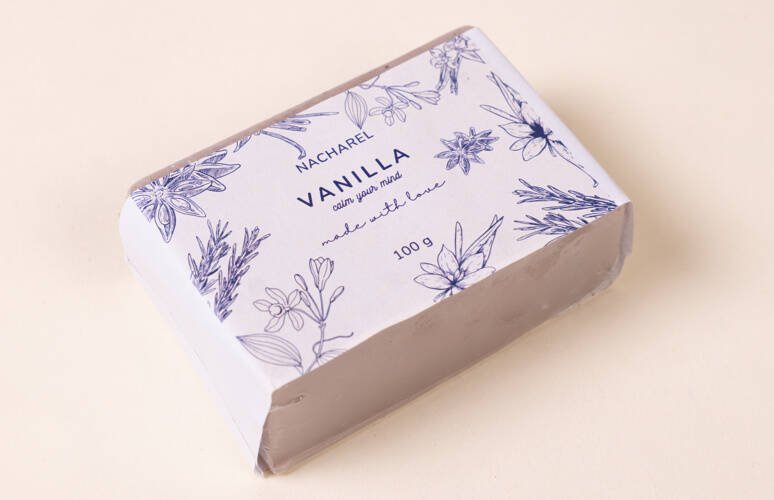 Vanilla Soap 100g | Gentle Cleansing Bathing Bar – Body Soap on Brown Living™. SKU: NCH04. Img 2.