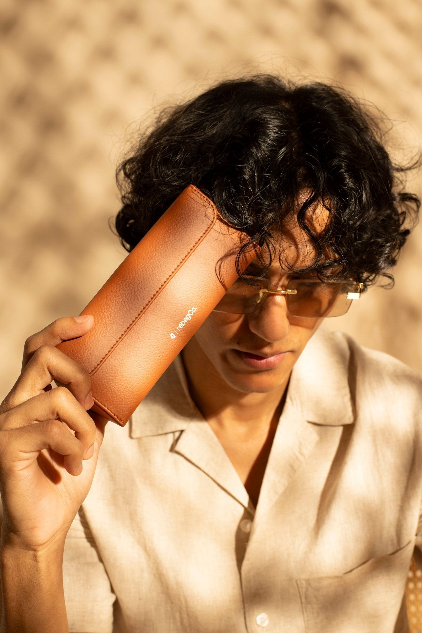 Vault Eyewear Case | Protective Handmade Glasses & Sunglasses Case – Mens Accessories on Brown Living™. SKU: BL-EYE-BRN-001. Img 18.