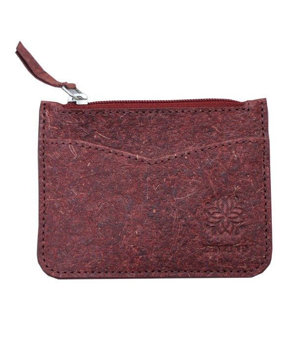 Vegan Pocket Card Holder | Coconut Leather Eco - Friendly Wallet – Passport Wallet on Brown Living™. SKU: zk222. Img 5.