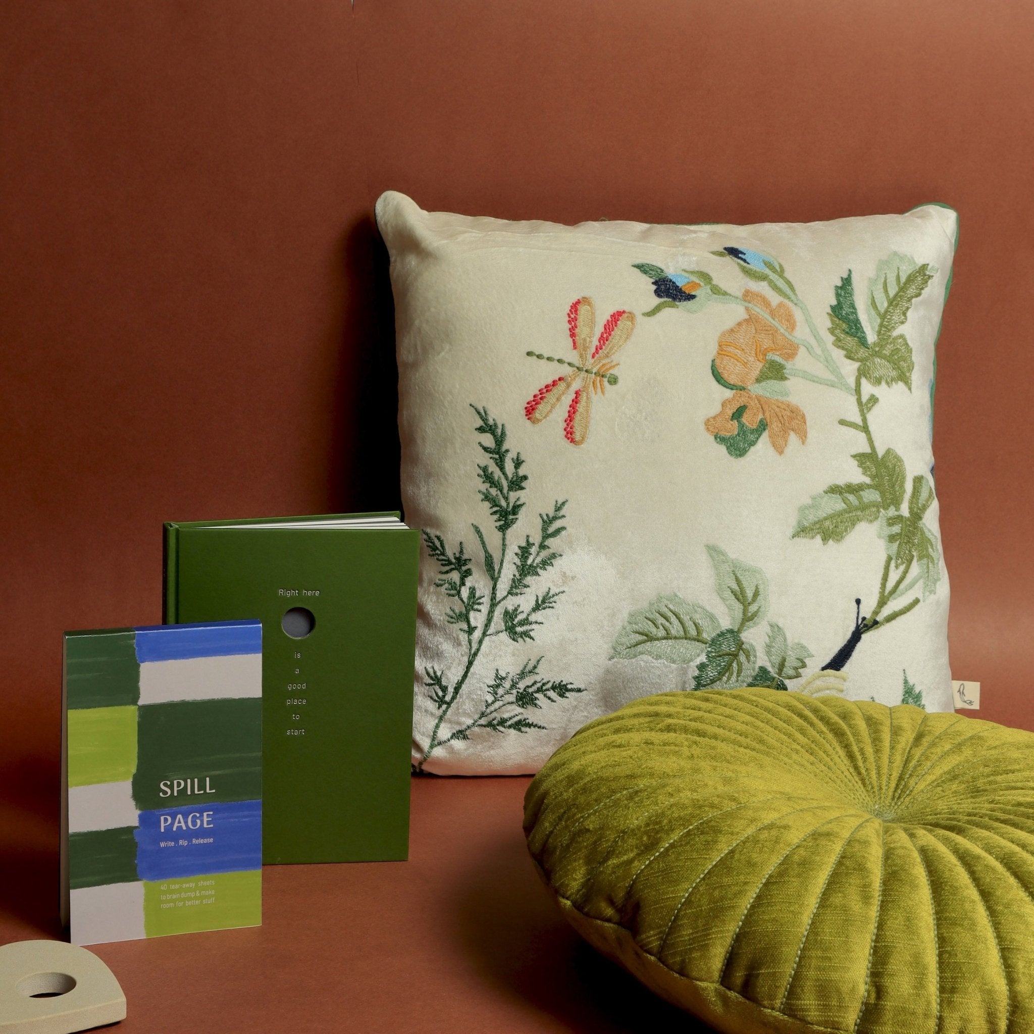 Vera Cotton Velvet Cushion Cover Soft Decorative Pillow Cover – Covers & Inserts on Brown Living™. SKU: KOI-PL-IV-014. Img 4.