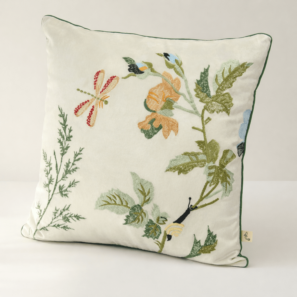 Vera Cotton Velvet Cushion Cover Soft Decorative Pillow Cover – Covers & Inserts on Brown Living™. SKU: KOI-PL-IV-014. Img 1.