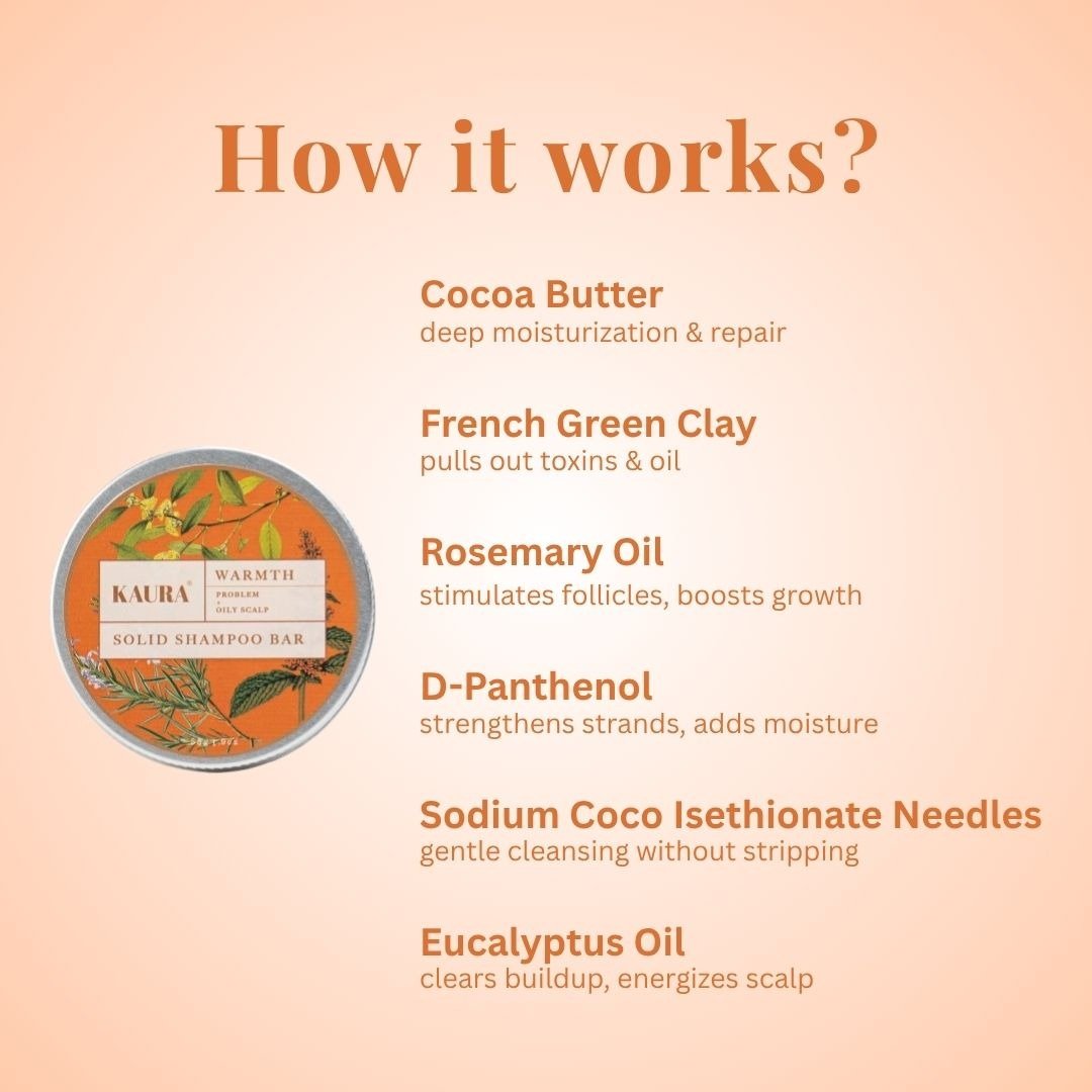 Warmth Shampoo Bar for Cozy, Nourishing Hair Wash – 55g – Hair Shampoo by Kaura available on Brown Living™. . SKU: KI395. Img 4.