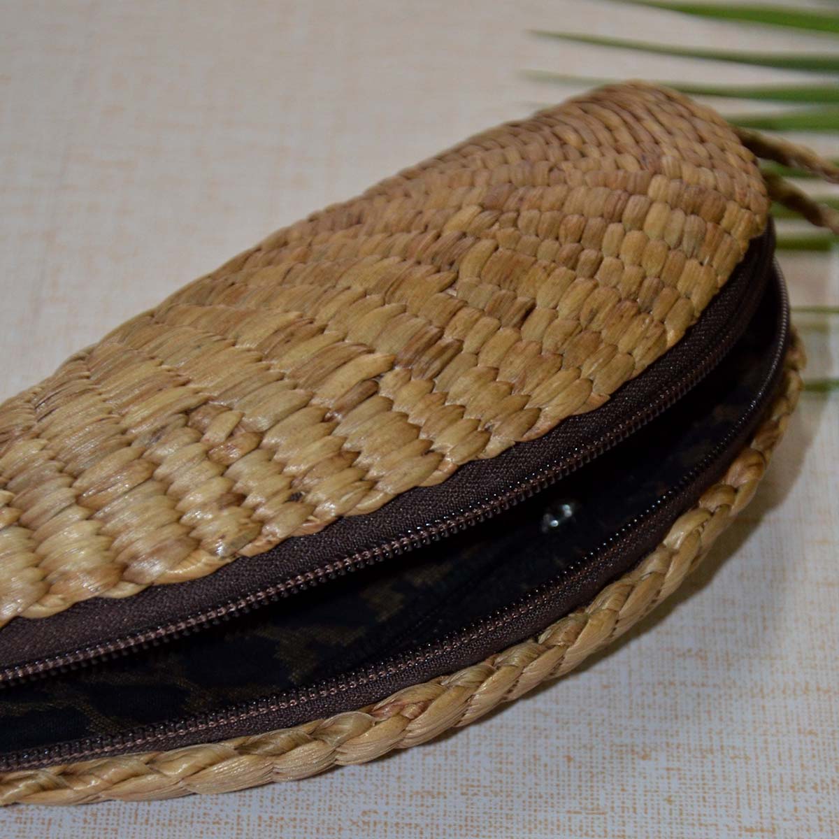 Water Hyacinth Clutch - Natural – Womens Handbag on Brown Living™. SKU: WHCLUT026A. Img 7.