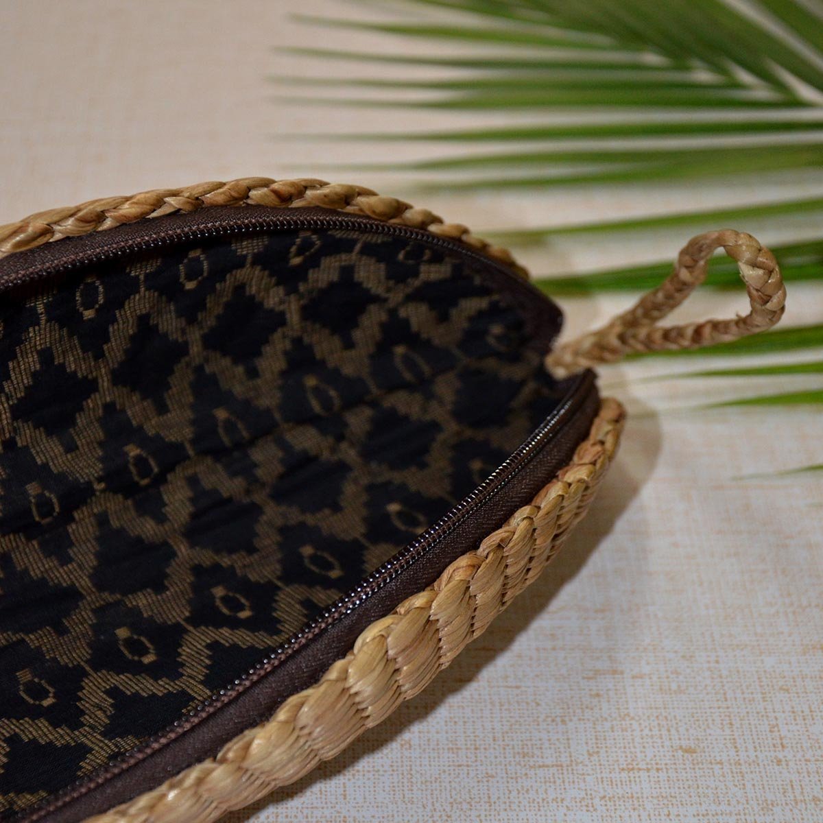 Water Hyacinth Clutch - Natural – Womens Handbag on Brown Living™. SKU: WHCLUT026A. Img 8.