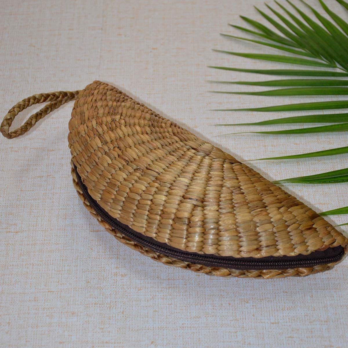 Water Hyacinth Clutch - Natural – Womens Handbag on Brown Living™. SKU: WHCLUT026A. Img 1.
