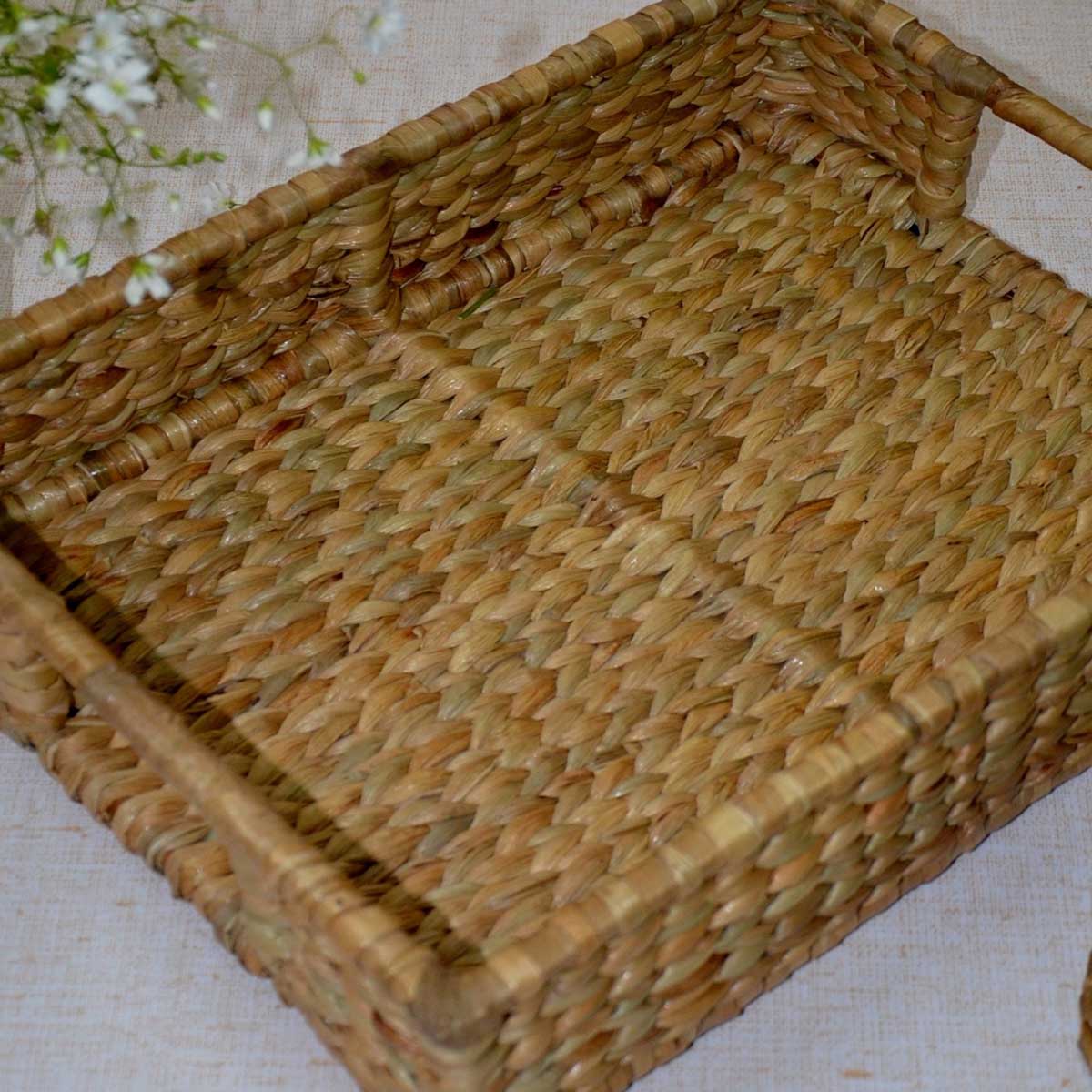 Water Hyacinth Rectangular Tray – Trays & Platters by DHARINI available on Brown Living™. . SKU: WHRTRA030A. Img 12.