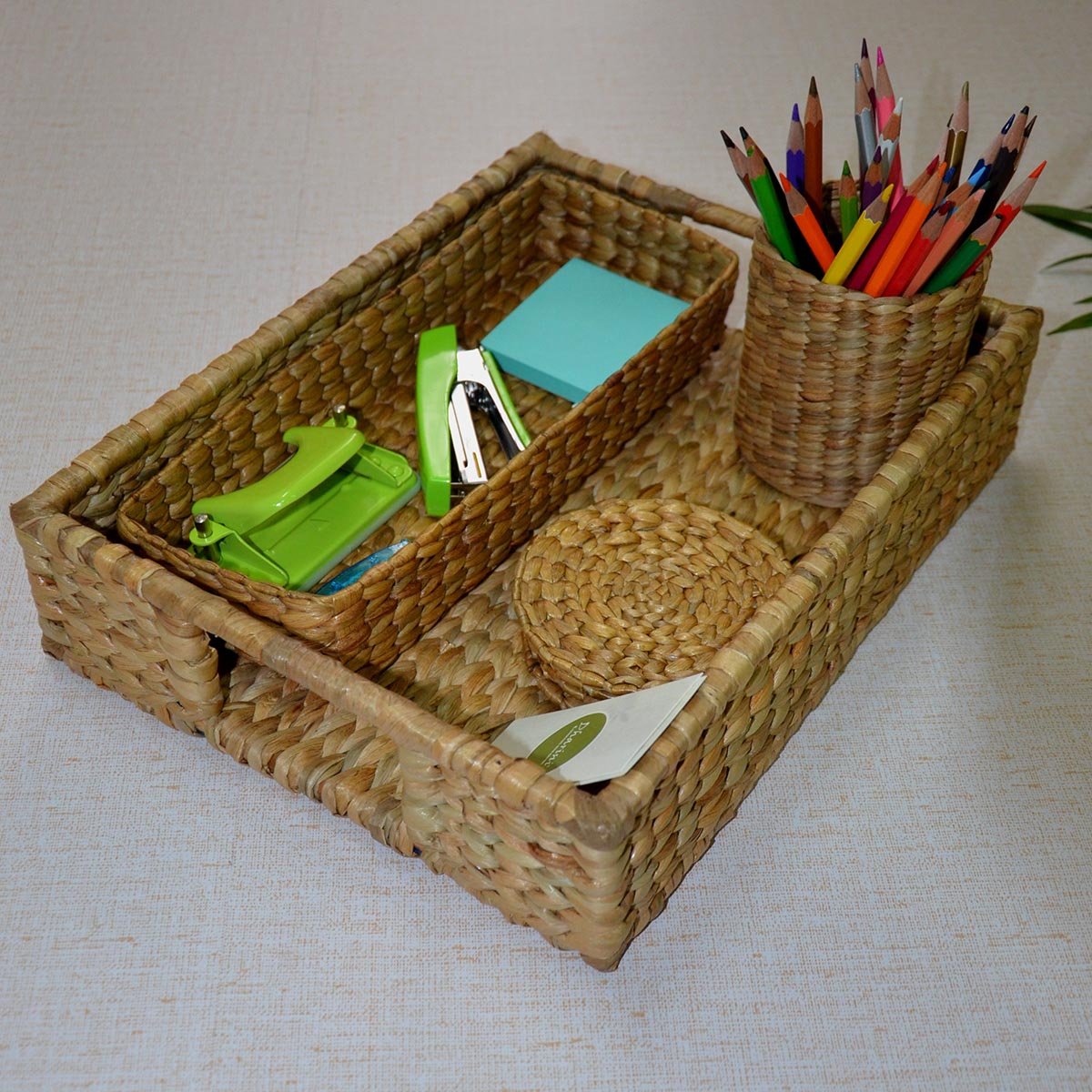 Water Hyacinth Rectangular Tray – Trays & Platters on Brown Living™. SKU: WHRTRA030A. Img 4.