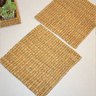 Water Hyacinth Square Placemats (Set of 2) – Table Linens on Brown Living™. SKU: WHSMAT034A. Img 5.