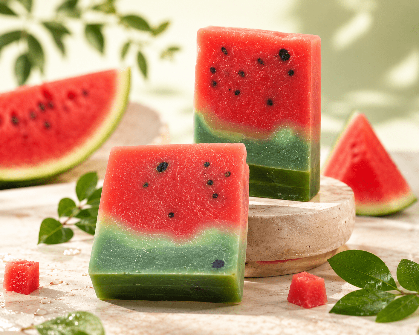 Watermelon Sugar Soap | Handmade Soap Bar – Body Soap on Brown Living™. SKU: SN-CP-WS-120. Img 1.