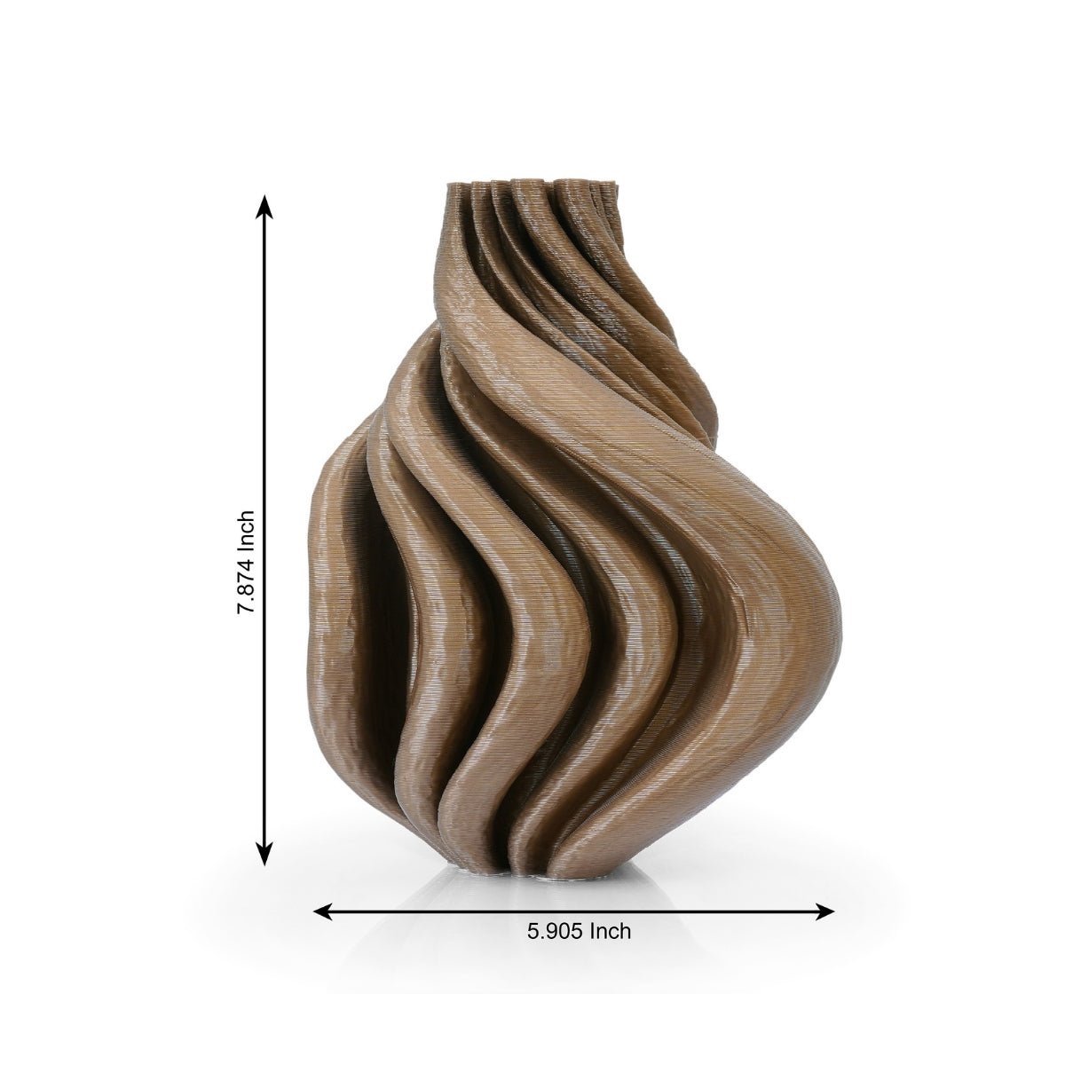 Wave Package Plant - Based Exotic Bronze Decor – Home Decor on Brown Living™. SKU: WAPAEDPLEBA011. Img 4.