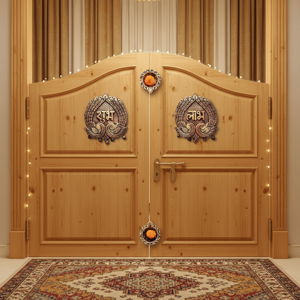 Welcome Subh Labh – Traditional Ethnic Decor – Home Decor on Brown Living™. SKU: D47. Img 4.