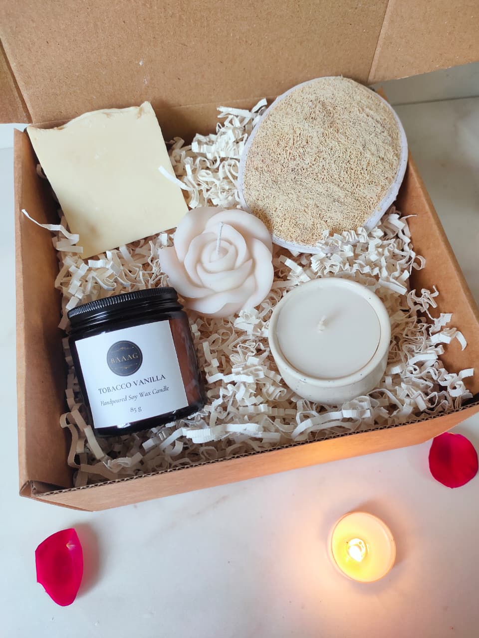 Wellness & Glow Gift Box | Natural Skincare & Self - Care Set – Gift Hampers on Brown Living™. SKU: WGGH01. Img 2.