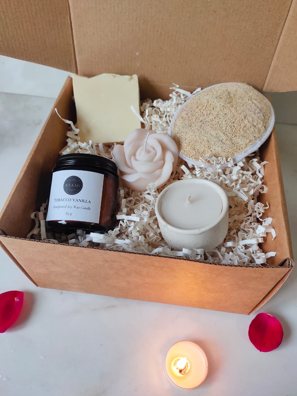 Wellness & Glow Gift Box | Natural Skincare & Self - Care Set – Gift Hampers on Brown Living™. SKU: WGGH01. Img 3.