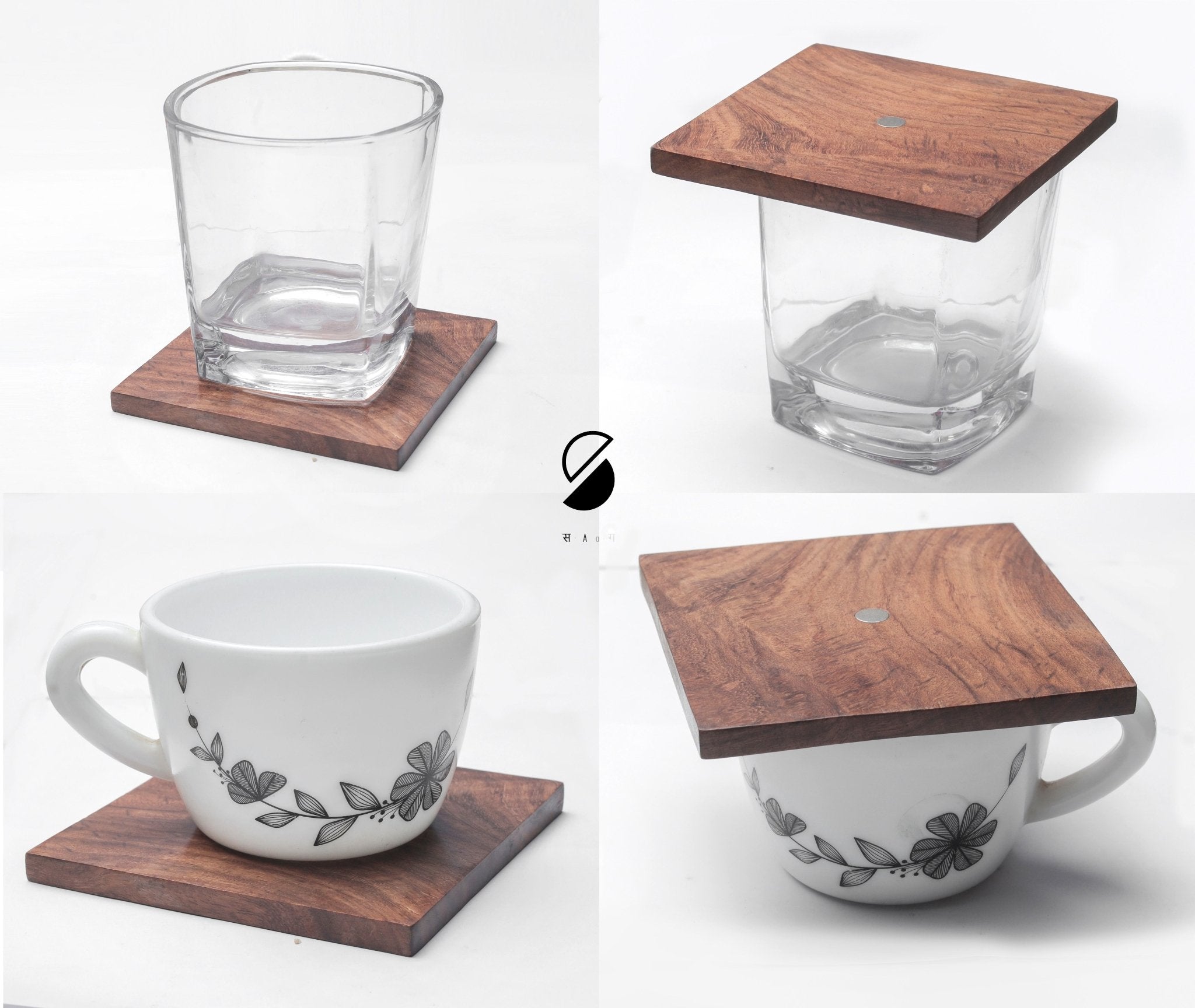 Whale Design Coasters | Eco - Friendly Table Coasters Set – Coasters on Brown Living™. SKU: WC. Img 2.