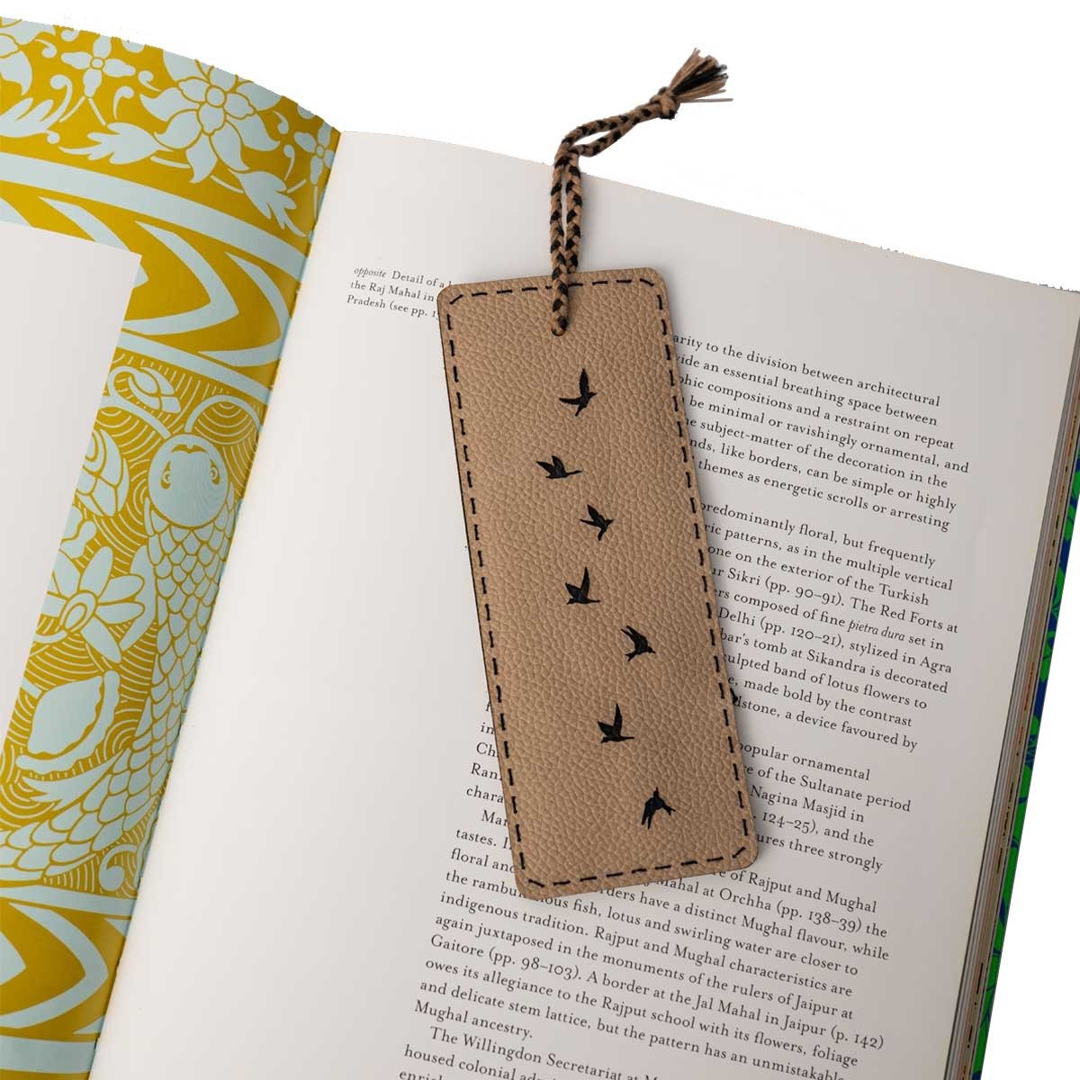 Whimsical Bird Design Bookmark – Handcrafted with Embroidery – Bookmarks on Brown Living™. SKU: BO006C. Img 2.