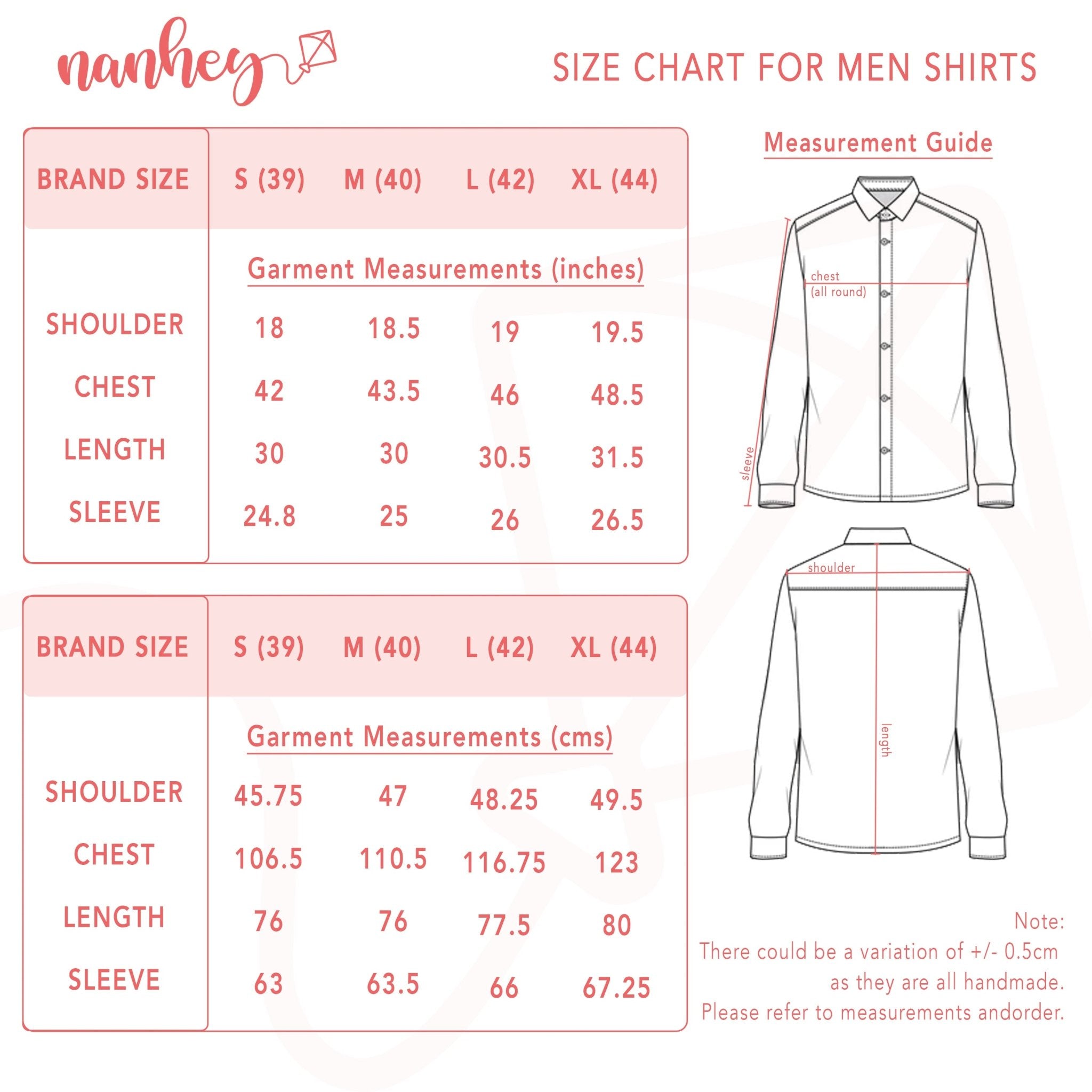White Cotton Shirt with Mini Sailboats Embroidery – Men Shirt on Brown Living™. SKU: NANMS001EMB053 - S39. Img 5.