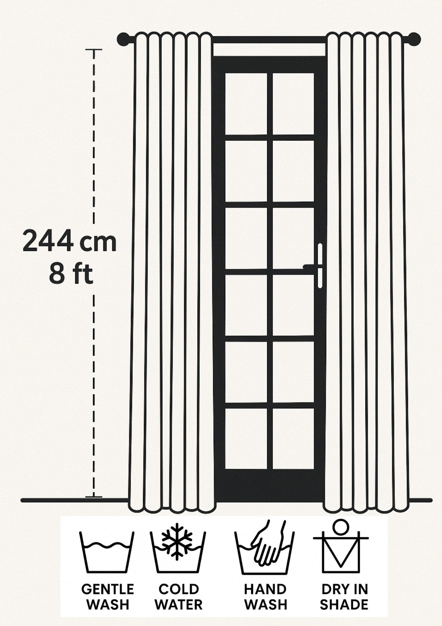White Floral Bengal Hand Embroidery Semi Sheer Curtain – Home Decor on Brown Living™. SKU: INBCW02. Img 3.