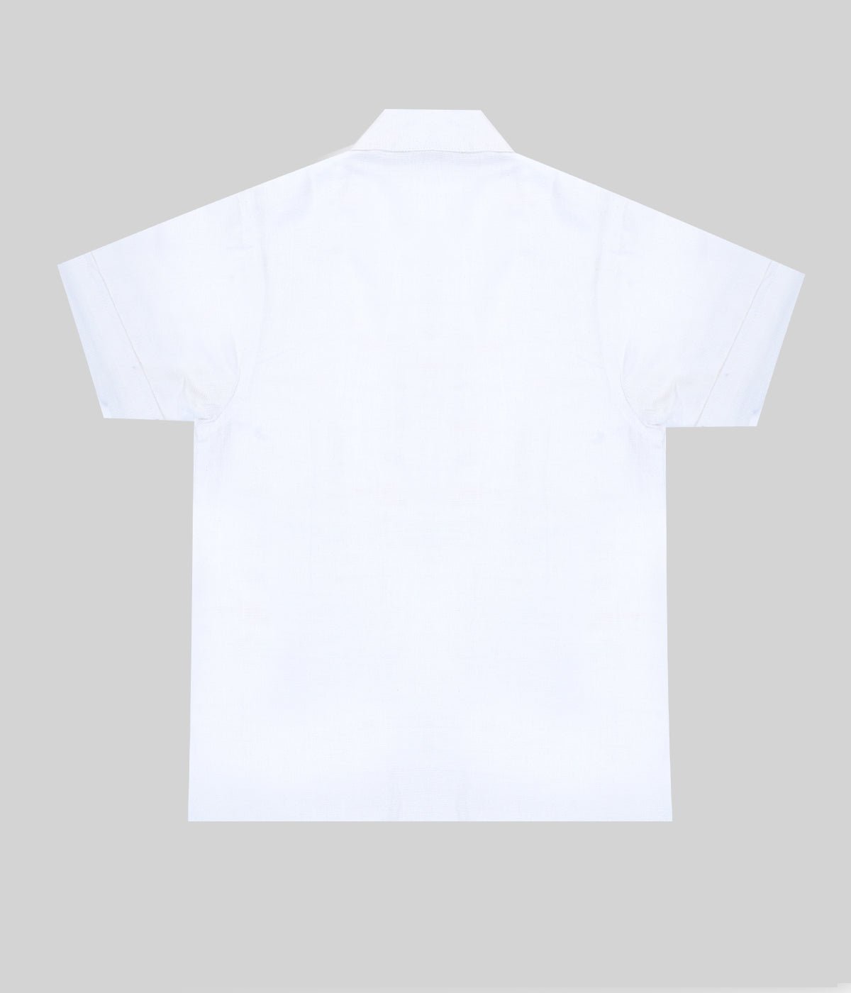 White Linen Chinese Collar Shirt | Breathable Minimal Kids Wear – Kids Shirts on Brown Living™. SKU: PB245_1. Img 2.