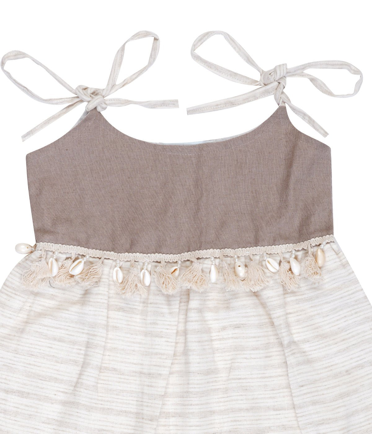 White Tiered Camisole Dress For Girls | Regular Fit Summer Wear – Kids Daywear Sets on Brown Living™. SKU: PG175_1. Img 3.