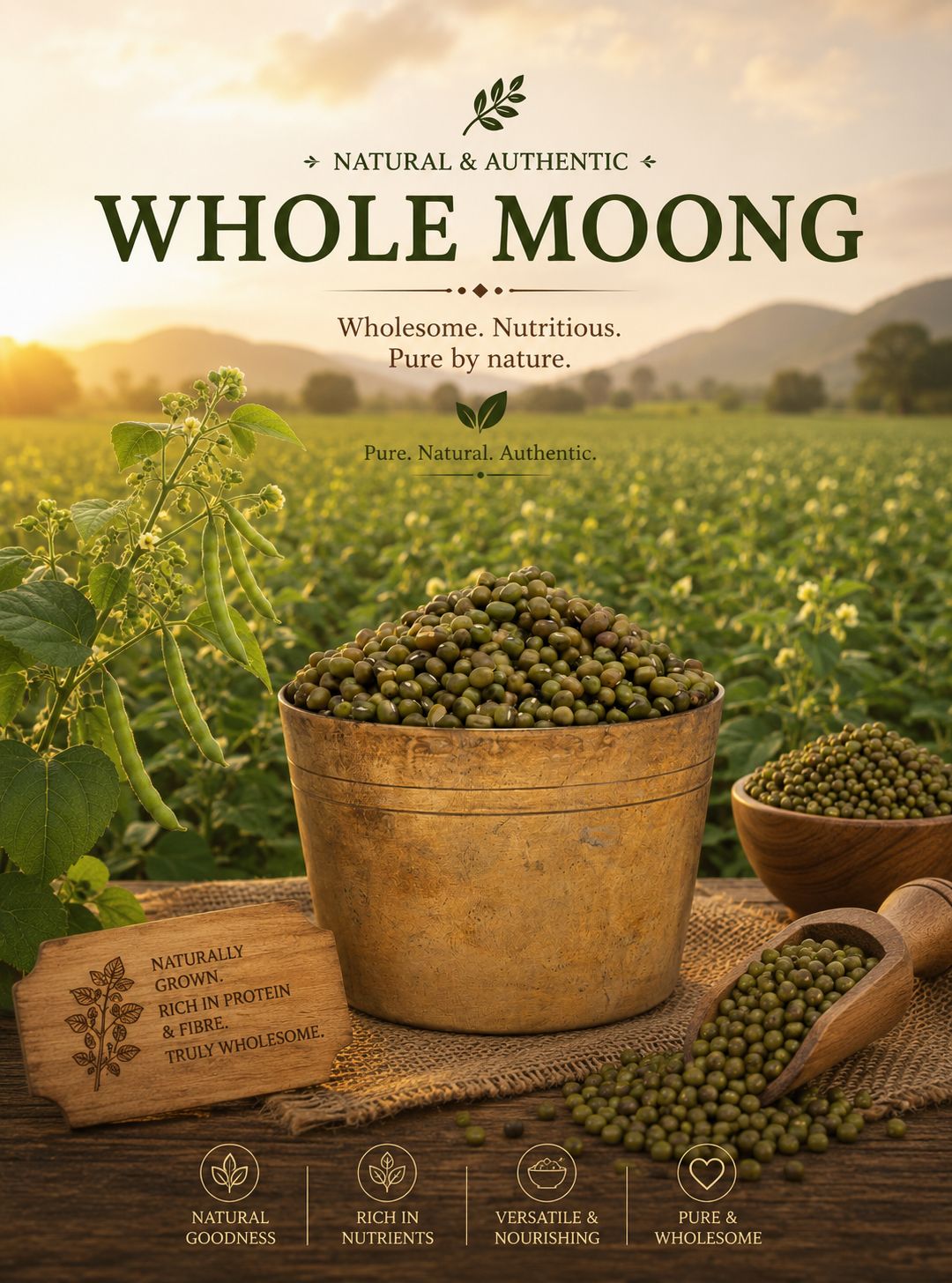 Whole Moong Green 500g – Protein Rich Whole Green Gram – Cooking & Baking Supplies on Brown Living™. SKU: I00081. Img 5.