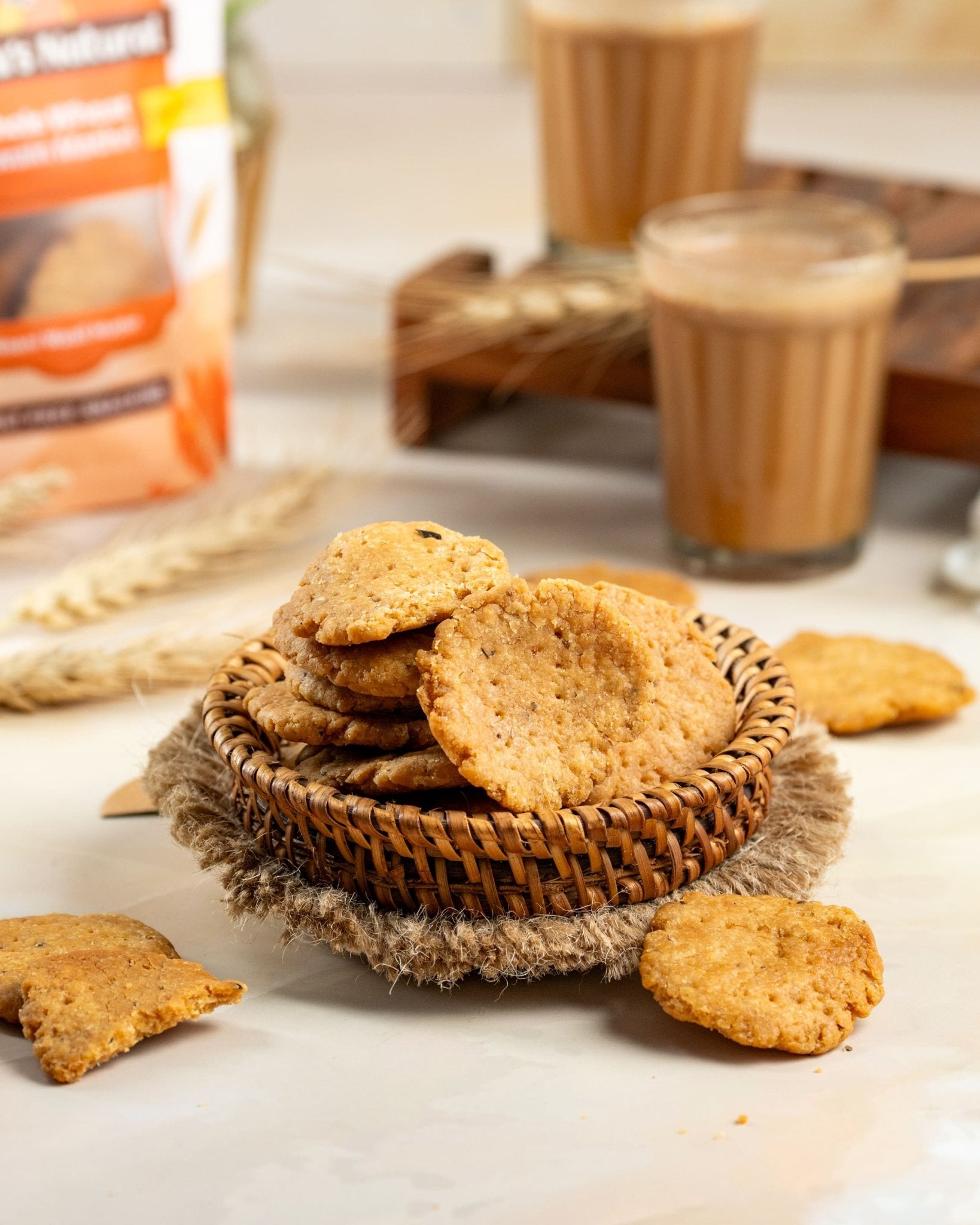 Whole Wheat Ajwain Mathri – Crispy, Healthy & Homemade Snack – Healthy Snacks on Brown Living™. SKU: NN_06. Img 3.