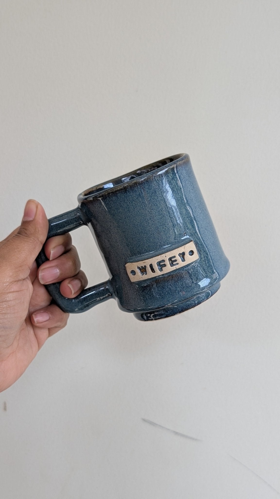 Wifey Mug Ceramic Coffee Mug Gift For Wife – Mugs on Brown Living™. SKU: WIFEY_B_MUG. Img 3.